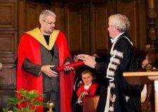 Sylvain Chomet receives his degree from Sir Timothy O'Shea