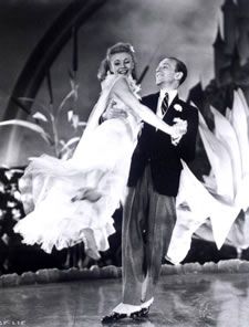 Fred Astaire, here with Ginger Rogers, composed shots as though the screen were a stage