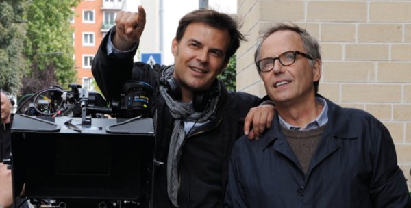 François Ozon on the set of In The House with Fabrice Luchini - simply a joy to direct <em>Photos: Mars Distribution</em>
