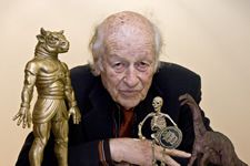 Ray Harryhausen with some of his pals