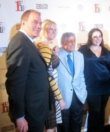 First Time Fest producer Mitch Levine, co-founders Mandy Ward and Johanna Bennett with Tony Bennett, Johanna's dad, at the festival launch in September 2012 <em>Photo: Anne-Katrin Titze</em>