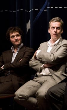 Chris Addison and Peter Capaldi at post-screening Q&A; Photographs: Stuart Crawford