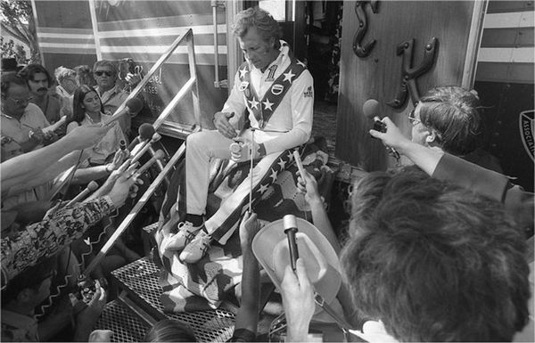 A candid portrait of American icon Robert "Evel" Knievel and his legacy.