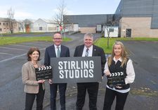 Isabel Davis, John Lamont MP, Chris Kane and Carol Beattie launch Stirling Studios