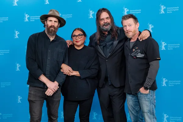 Thomas M Wright, Deborah Mailman, Warwick Thornton and Erroll Shand at the Berlinale photocall
