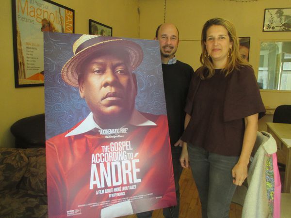 ‪The Gospel According to André‬ director Kate Novack with producer Andrew Rossi on André Leon Talley‪: "He says he is equally inspired by Lady Ottoline Morrell, a British aristocrat, as he is by Martin Luther King Jr. with the crisp white shirt."