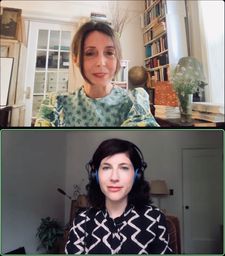 Becky Hutner with Anne-Katrin Titze (in Batsheva) on connecting Katharine Hamnett with Amy Powney: “It was wonderful to get the two minds together.”