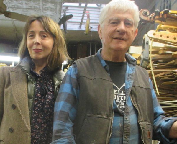 Rick Kelly with Anne-Katrin Titze at Carmine Street Guitars on instigator Jim Jarmusch: "I really like The Limits of Control because there's some of my dialogue that's in that movie."