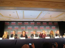 August Osage County press day with Abigail Breslin, Chris Cooper, Margo Martindale, John Wells, Meryl Streep, Julia Roberts, and Julianne Nicholson