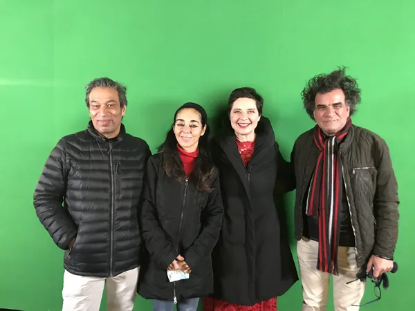 Land of Dreams directors Shoja Azari and Shirin Neshat with Isabella Rossellini and cinematographer Ghasem Ebrahimian