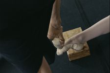 Nadja’s (Sarah Nevada Grether) beige T-strap ballet shoes with the little heel