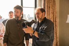 Bart Freundlich with cinematographer Julio Macat on the set of After The Wedding