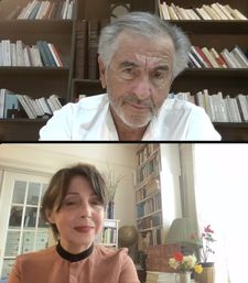Bernard-Henri Lévy with Anne-Katrin Titze on Slava Ukraini screening at the United Nations: “For me it’s such an honor first of all.”