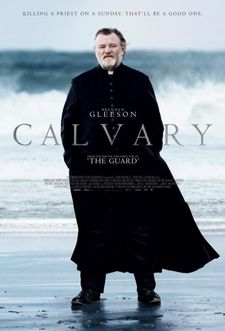 Calvary poster: "The sun isn't in his eyes. But yes, he goes down to the beach to meet his fate."