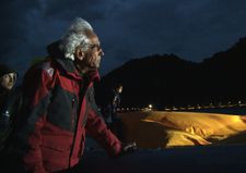 Christo on Lago d'Iseo night patrol: "It's at the foot of the Alps and even in the summer it can be quite rough."
