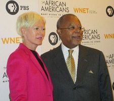 Cosmopolitan editor-in-chief Joanna Coles with Henry Louis Gates, Jr