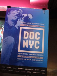 The tenth annual DOC NYC poster at Cinépolis Chelsea