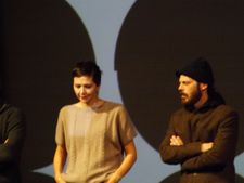 Maggie Gyllenhaal and Scoot McNairy after the Frank screening in Sundance.