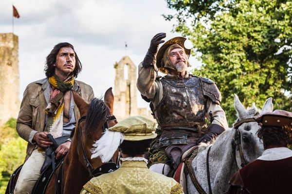 Is this a legal wrangle I see before me? Adam Driver and Jonathan Pryce in Terry Gilliam’s troubled The Man Who Killed Don Quixote