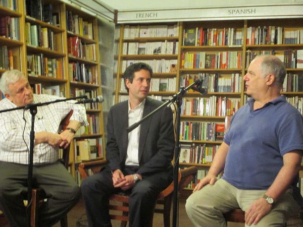 Edmund White and Frank Rich with Antonin Baudry at Quai d’Orsay - Weapons of Mass Diplomacy Drawing The Line at McNally Jackson in New York: "I remember it was really like being in film school."