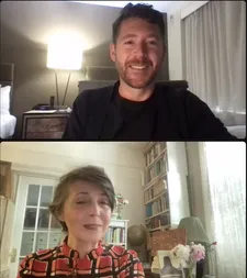 Eric Burton with Anne-Katrin Titze on the multicultural diversity in Sarajevo: “Being there noticing how close the synagogues, the churches were. What Bono had said in his interview towards the end was ‘a tapestry of peoples’.”