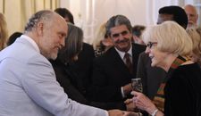 Meeting John Malkovich … Eva Zaoralová with one of the legion of stars who attended the Festival over the years