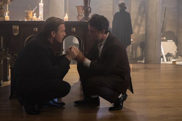 Father Kelly (Ewan McGregor) advising Gio (Shiloh Fernandez) in The Birthday Cake, Jimmy Giannopoulos’ sharp debut feature.