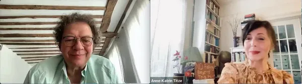 Tribeca Film Festival Artistic Director Frédéric Boyer with Anne-Katrin Titze: “There’s a first film from Germany, which I think is brilliant.”