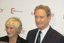 My Old Lady star Kevin Kline with co-host Glenn Close on his character: "He doesn't dress nearly as well as Errol Flynn.