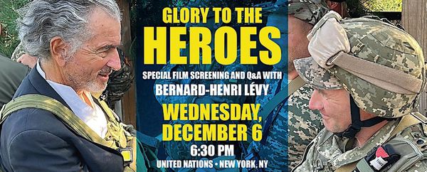Bernard-Henri Lévy presented Glory To The Heroes at the United Nations