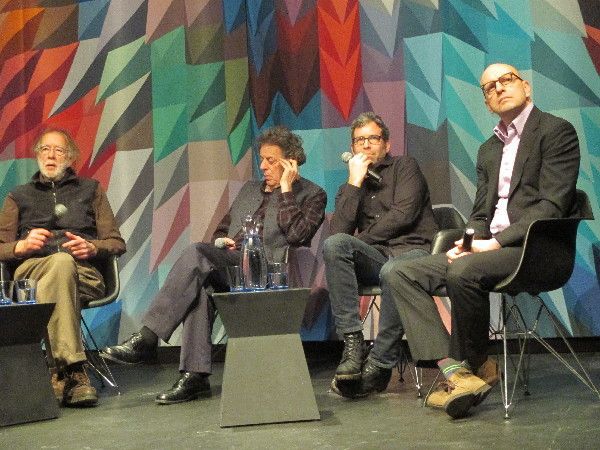 Godfrey Reggio with Philip Glass, Jon Kane, Steven Soderbergh: "The template of the film is the moving still."