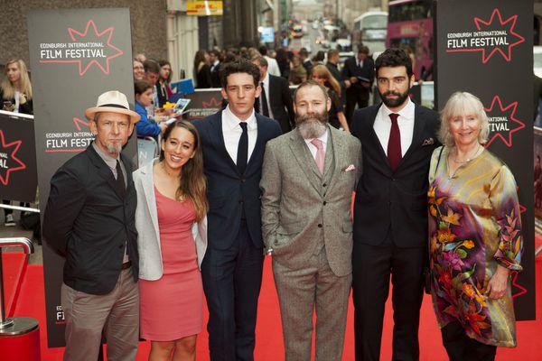 Ian Hart, Manon Ardisson, Josh O' Connor, Francis Lee, Alec Secareanu and Gemma Jones on the red carpet for God's Own Country