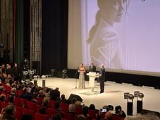 Alicia Vikander introduces the screening of Firebrand at Karlovy Vary and receives a Crystal Globe award