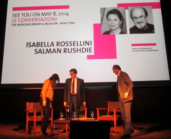 Isabella Rossellini and Salman Rushdie will join Le Conversazioni about their favourites on May 8, 2014