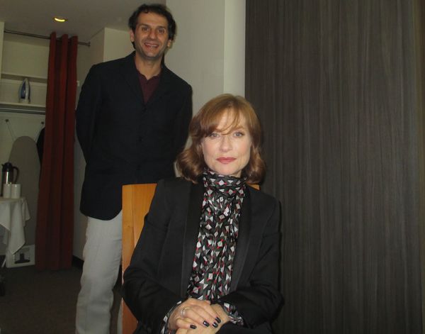 Isabelle Huppert with her Mrs. Hyde (Madame Hyde) director Serge Bozon