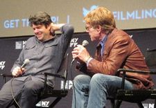 JC Chandor with Robert Redford at the 51st New York Film Festival for All is Lost