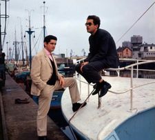 Jacques Demy and Michel Legrand at the harbour