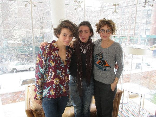 Honey (Miele) star Jasmine Trinca, Anne-Katrin Titze with director Valeria Golino in New York: "As soon as I see glass, I want to film it."
 