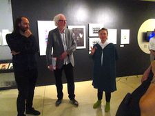 Laurie Anderson with the curators Jason Stern and Don Fleming