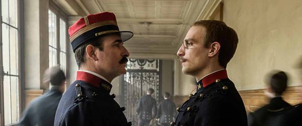 Jean Dujardin as Colonel Picquart and Louis Garrel as Albert Dreyfus in An Officer And A Spy