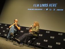 Laura Israel with Kent Jones at the 2015 New York Film Festival for Don't Blink: Robert Frank
