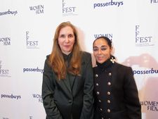 Laurie Simmons with Shirin Neshat on the FFFEST red carpet