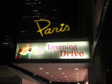 Learning To Drive at The Paris Theatre