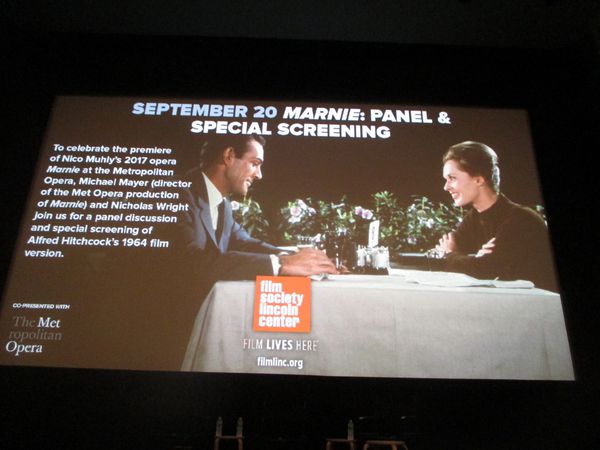 Marnie panel and screening with Nicholas Wright and Michael Mayer at the Film Society of Lincoln Center