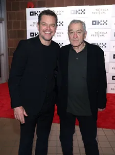 Kiss The Future producer Matt Damon with Robert De Niro
