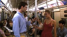 Josh (Matt Keeslar) with Alice (Chloë Sevigny) in a New York City subway car