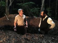 A grave Albert (Matthew Broderick) with Shmuel (Géza Röhrig) in To Dust