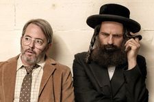 Albert (Matthew Broderick) with Hasidic cantor Shmuel (Géza Röhrig) have astounding chemistry in their To Dust misadventures.