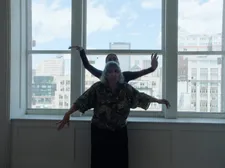 Merle Lister with dancer Gina Healy