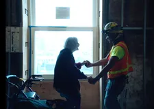 Merle Lister dances with Pablo